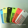 Silicone cases for iPhone 5C, anti-friction with holes, soft handle